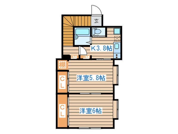 シャンドフルールの物件間取画像